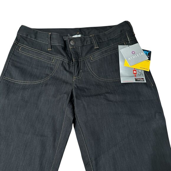 Athleta Women’s Jeans Sz 12 NWT 3XDRY Schoeller Dark Wash Denim - Picture 3 of 8